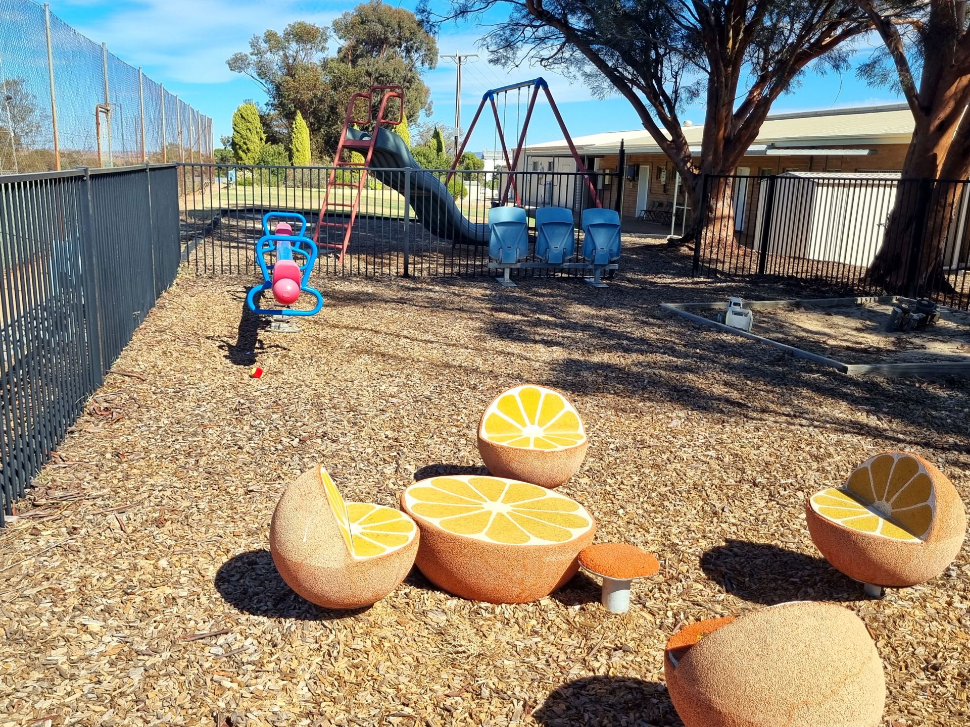 Small playground next to netball court in Booleroo Centre