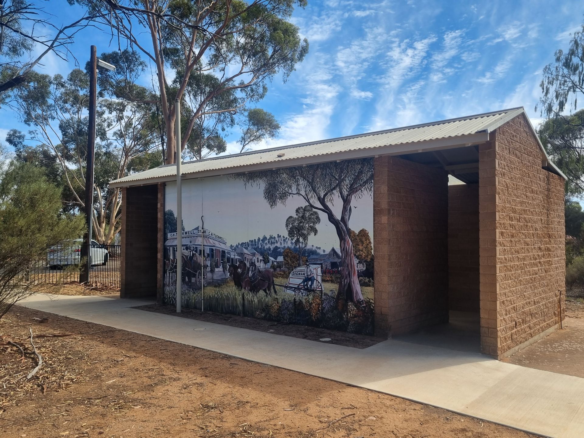 Public toilets at Centenary Park in Wilmington.