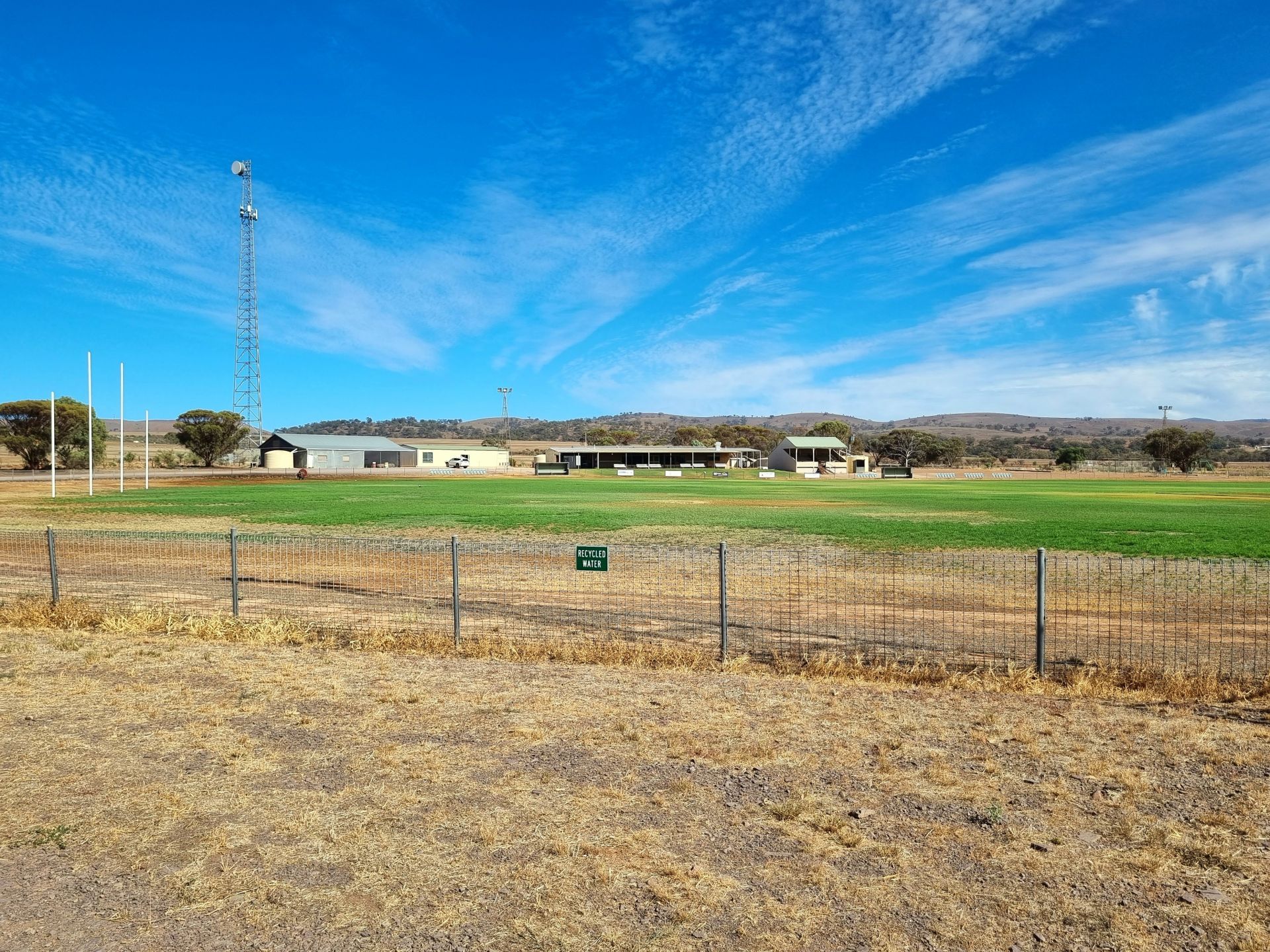 Oval with Wilmington Sports Complex in the background.