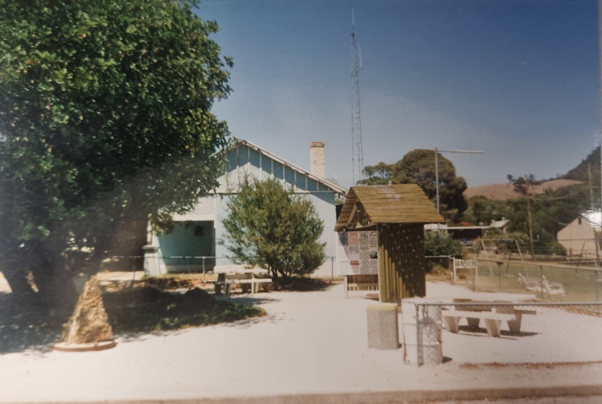 Historical photo of park next to community centre